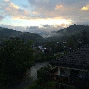 A view from our apartment of the valley in which we live